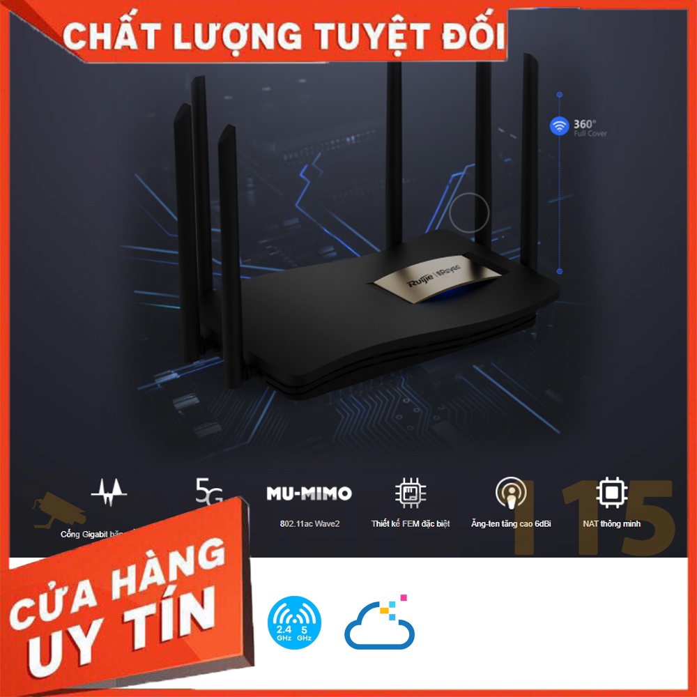 Thiết bị mạng wifi RUIJIE RG-EW1200G Pro (Router wifi cho gia đình)