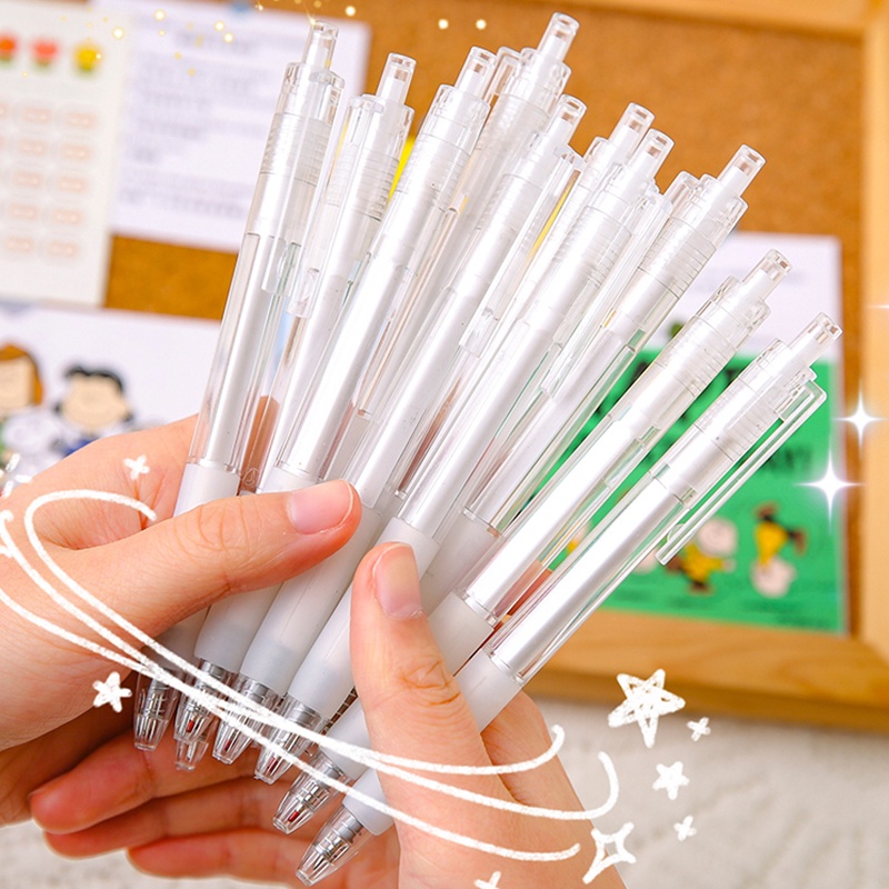 Bút Bi Mực Đen Ngòi 0.5mm Có Thể Thu Gọn Sử Dụng Tiện Lợi Cho Văn Phòng / Trường Học