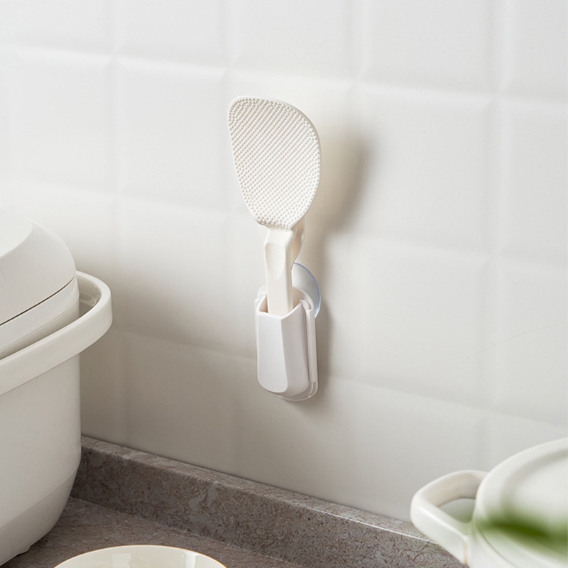 Giá Đỡ Muỗng Xới Cơm Có Cốc Hút Sắp Xếp Gọn Gàng Cho Nhà Bếp