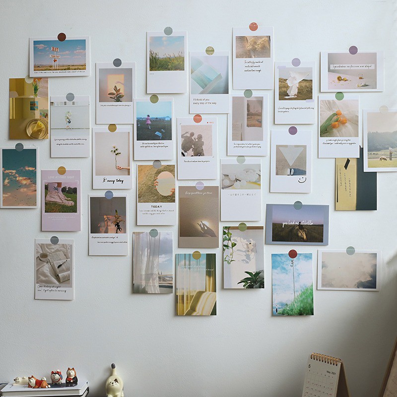 Postcard decor THINGS ảnh dán tường trang trí bàn học phòng ngủ phụ kiện decor chụp ảnh vintage hàn quốc