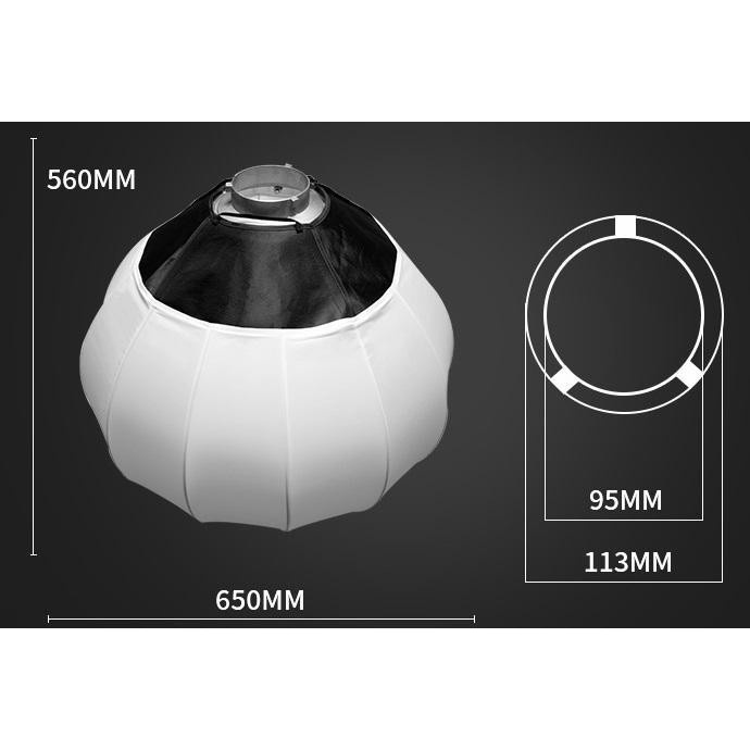 Softbox tròn cầu 65cm, 85cm ngàm bowen