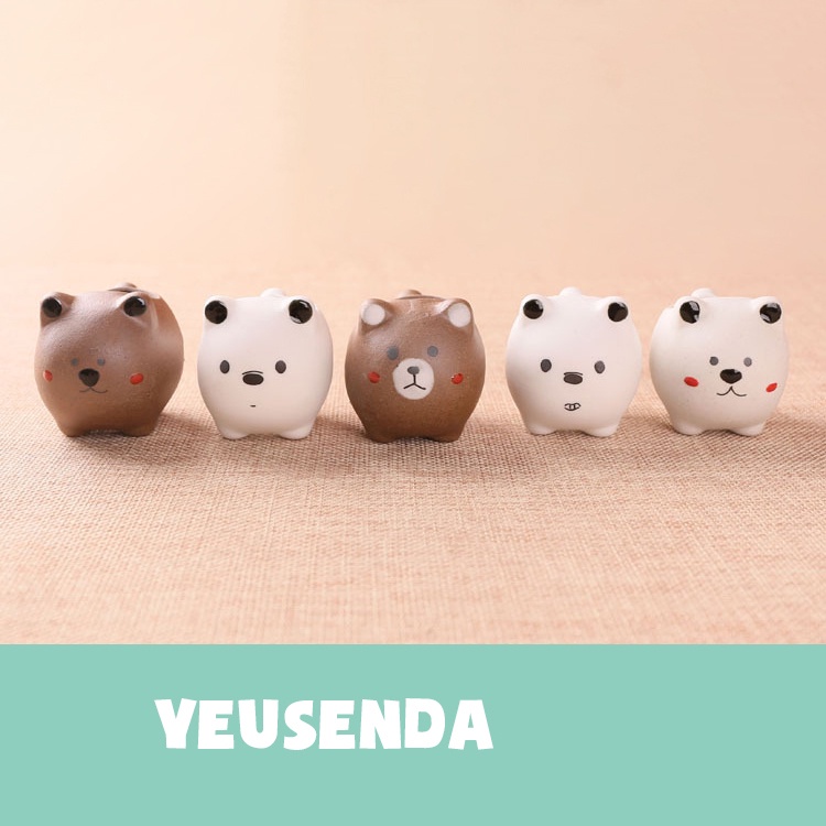 Chậu sen đá mini 5x7cm Gấu con dễ thương