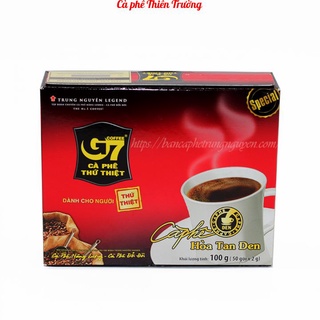 Cà phê g7 đen không đường không sữa 💕💕thơm ngon hấp dẫn💕💕 cafe hoà tan trung nguyên - hộp 100gr