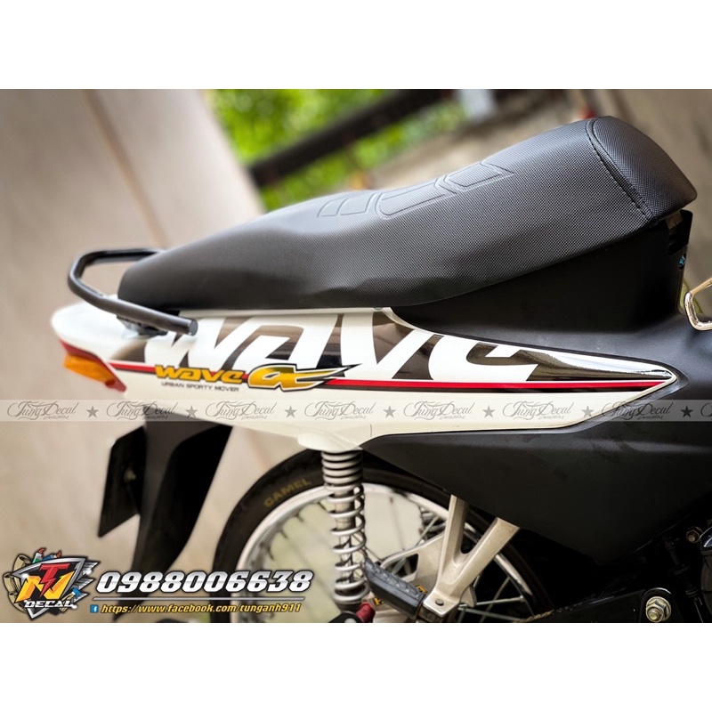 Tem xe Wave Alpha- Tem 2010 nilong ghép crom vàng