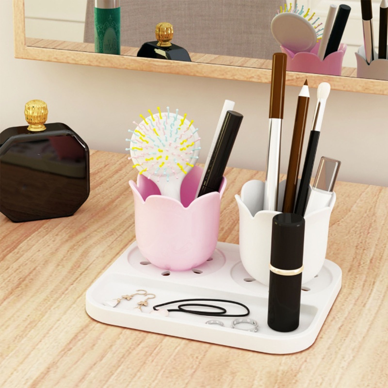 Giá Đỡ Thước Kẻ / Đồ Trang Điểm Hình Bông Hoa Tiện Dụng Cho Phòng Ngủ / Ký Túc Xá