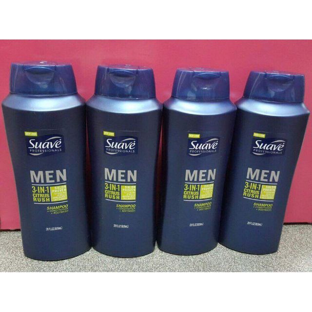Tắm gội Suave Men 3N1 (828ml) Mỹ