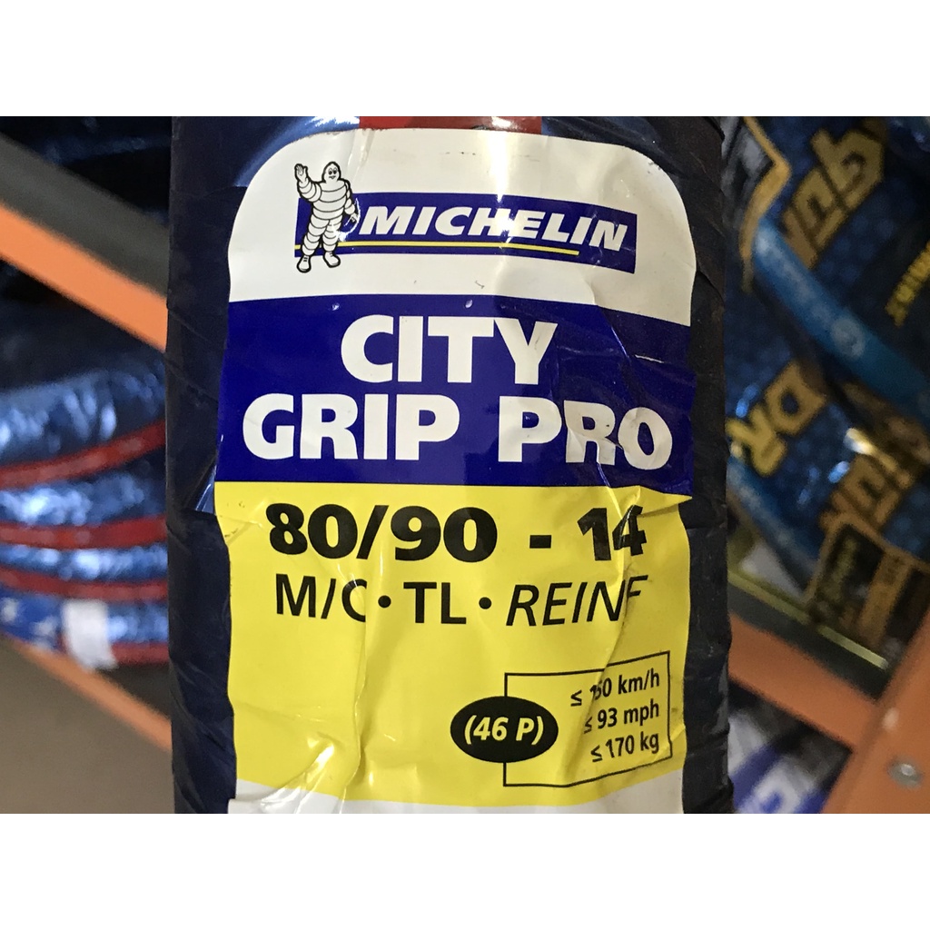 Vỏ Michelin City Grip Pro 70-80-90/90/14 Bánh Trước/Sau Airblade, Click, Vario, Vision, Mio - Không Ruột