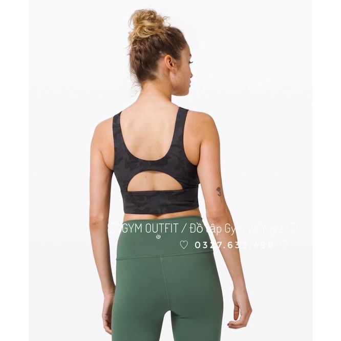 Áo Tập Gym Yoga Có Sẵn Mút Lót- Áo Lót Thể Thao Cao Cấp Lululemon Stronger As One Longline