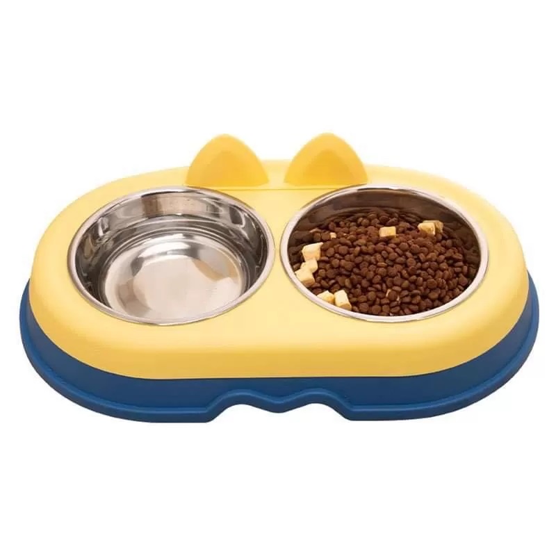 Bát Ăn Đôi Lòng Inox Tai Mèo