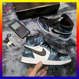 [BẢN TRUNG] Giày AIR JORDAN 1 RETRO.HIGH.TIE.DYE xanh ngọc, Jordan cao cổ