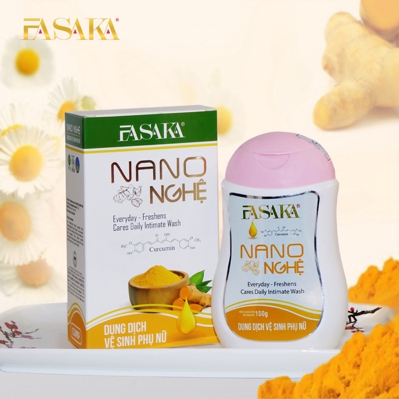 Dung Dịch Vệ Sinh Phụ Nữ Fasaka Nano Nghệ 150g