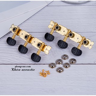 Bộ khoá đàn guitar acoustic xi vàng
