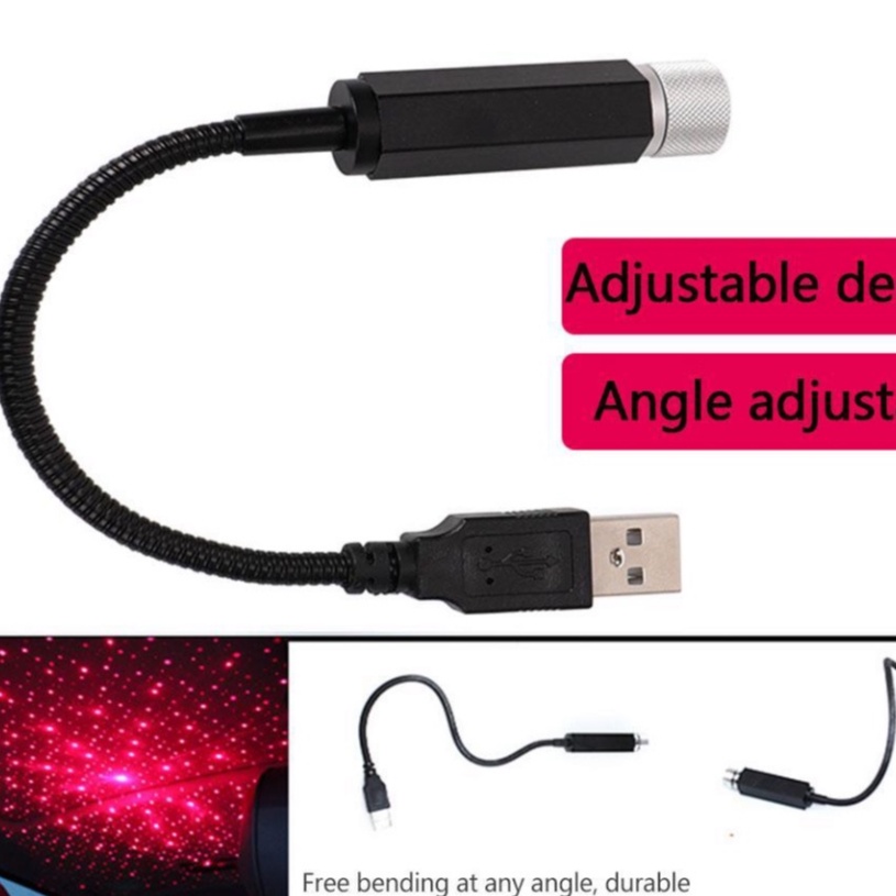 Đèn Led Chiếu Trần Xe Hơi Ô Tô Trần Nhà Cắm USB Tiện Lợi