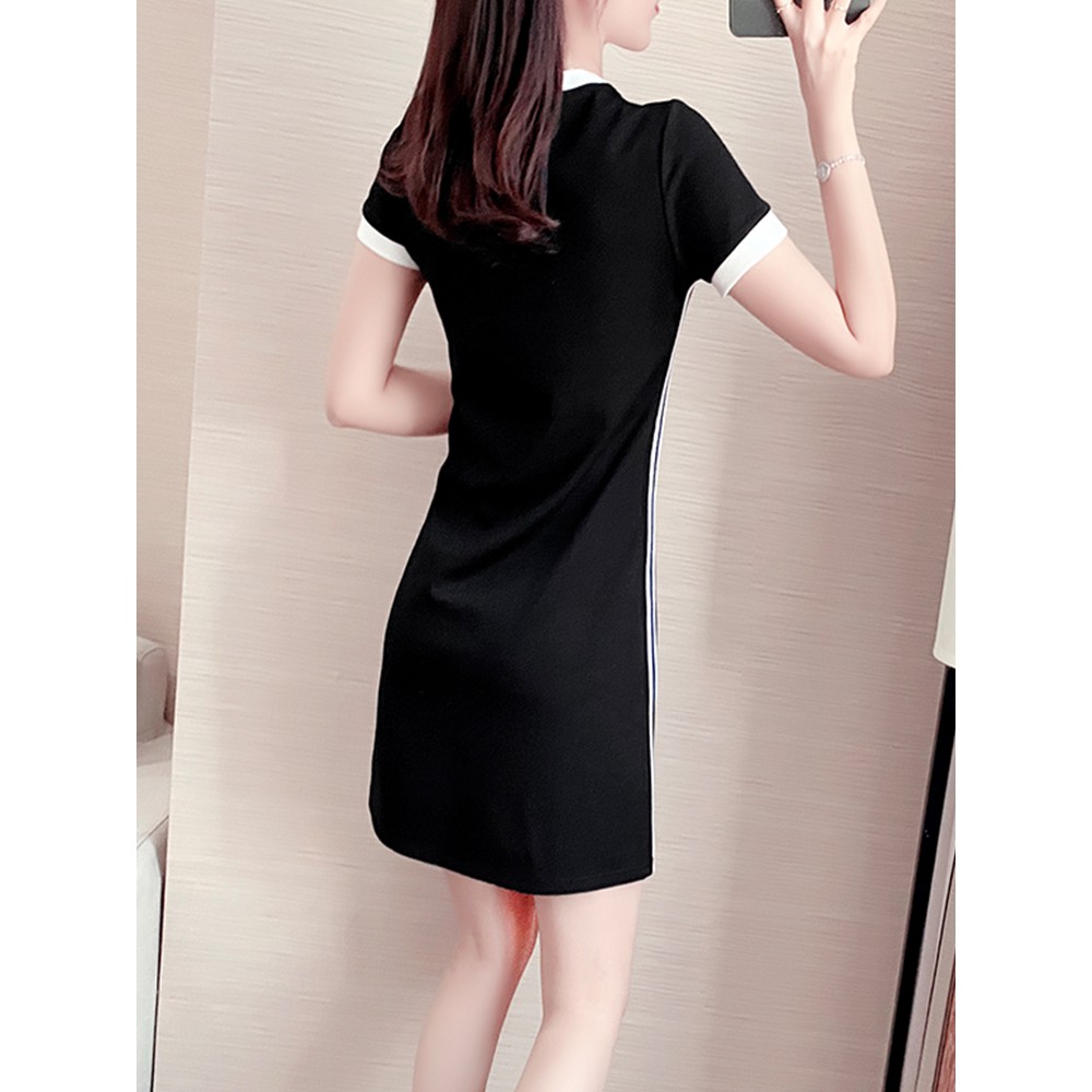 Đầm Nữ, Váy Nữ Ôm Body Dáng Ngắn Cộc Tay, Phong Cách Thể Thao Moda.H | BigBuy360 - bigbuy360.vn