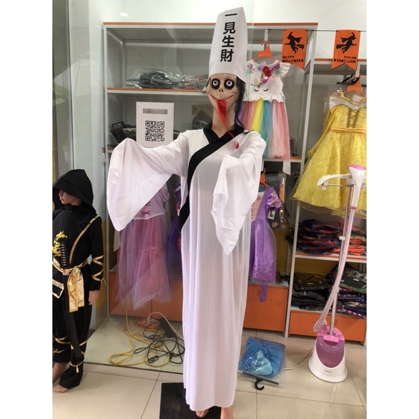 Bộ trang phục ma vô thường - Hắc Bạch vô thường hóa trang Halloween cho người lớn
