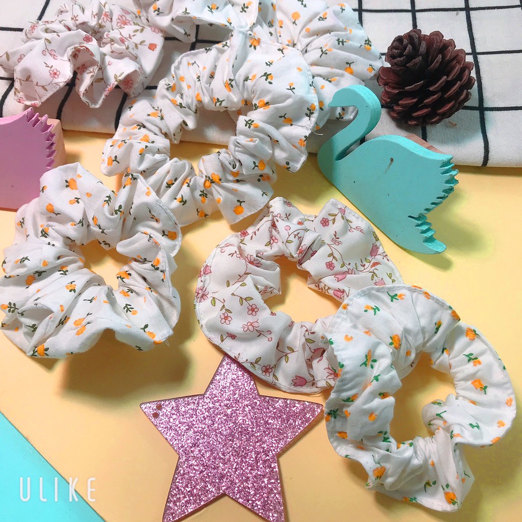 Dây buộc tóc vải scrunchies cute cho bé giao ngẫu nhiên