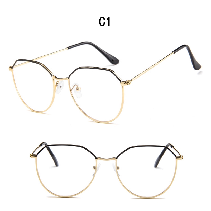 Mắt kính gọng kim loại tròn cho unisex