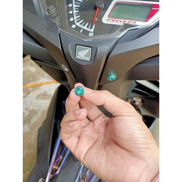 Ốc Gr5 đầu dù 5ly15 lục bảo&amp; xanh tím