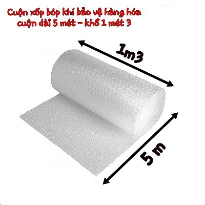 Cuộn Xốp Bong Bóng Hơi Kích Thước Khổ 1,3m Cuộn Dài 2m - 5m Bảo Vệ Hàng Hóa