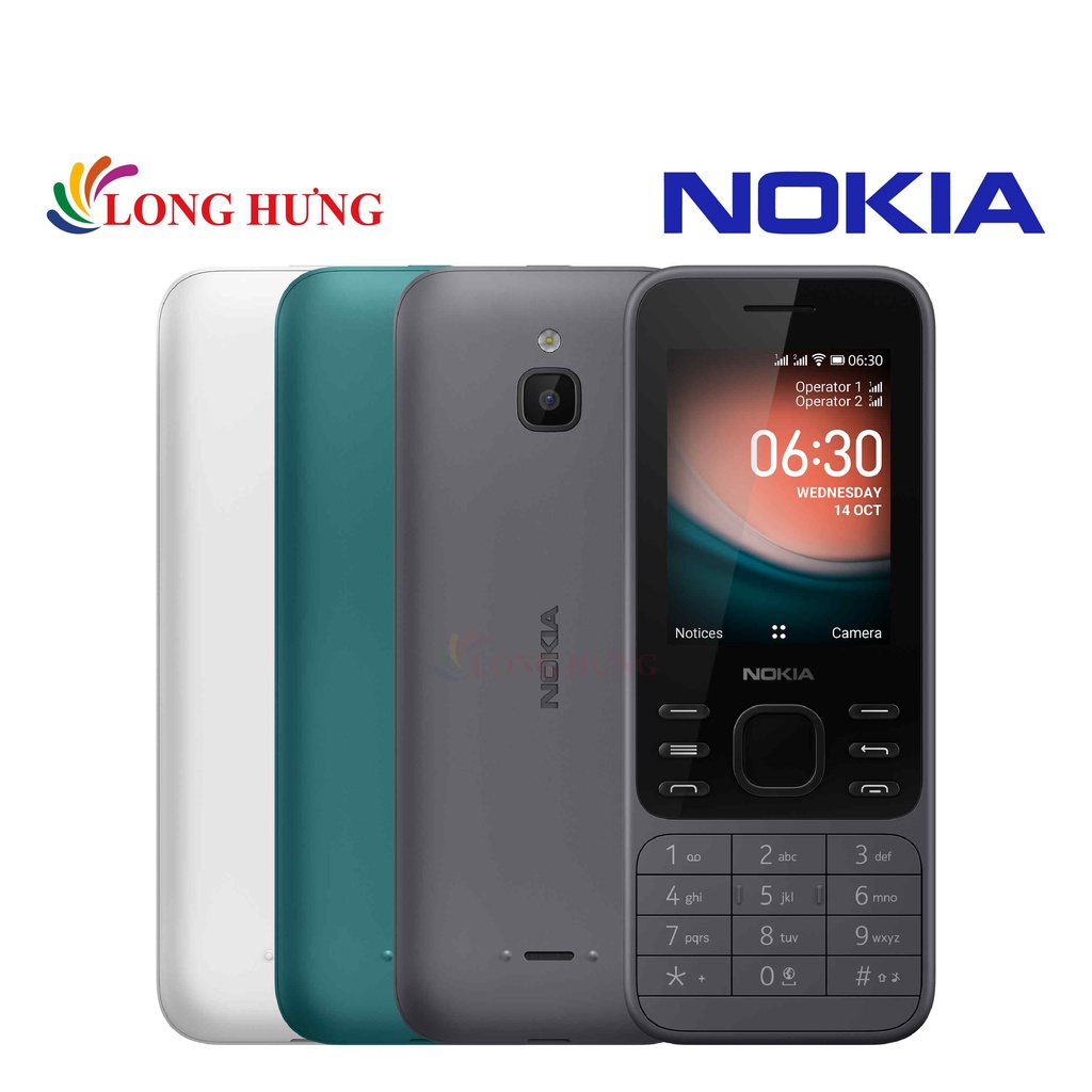 Điện thoại Nokia 6300 4G (512MB/4GB) - Hàng chính hãng - Màn hình 2.4inch Hỗ trợ thẻ nhớ 32GB Pin 15