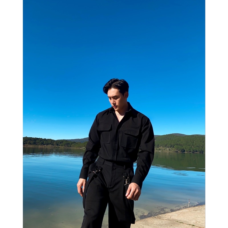 ÁO SƠ MI NAM KAKI TÚI HỘP ĐEN