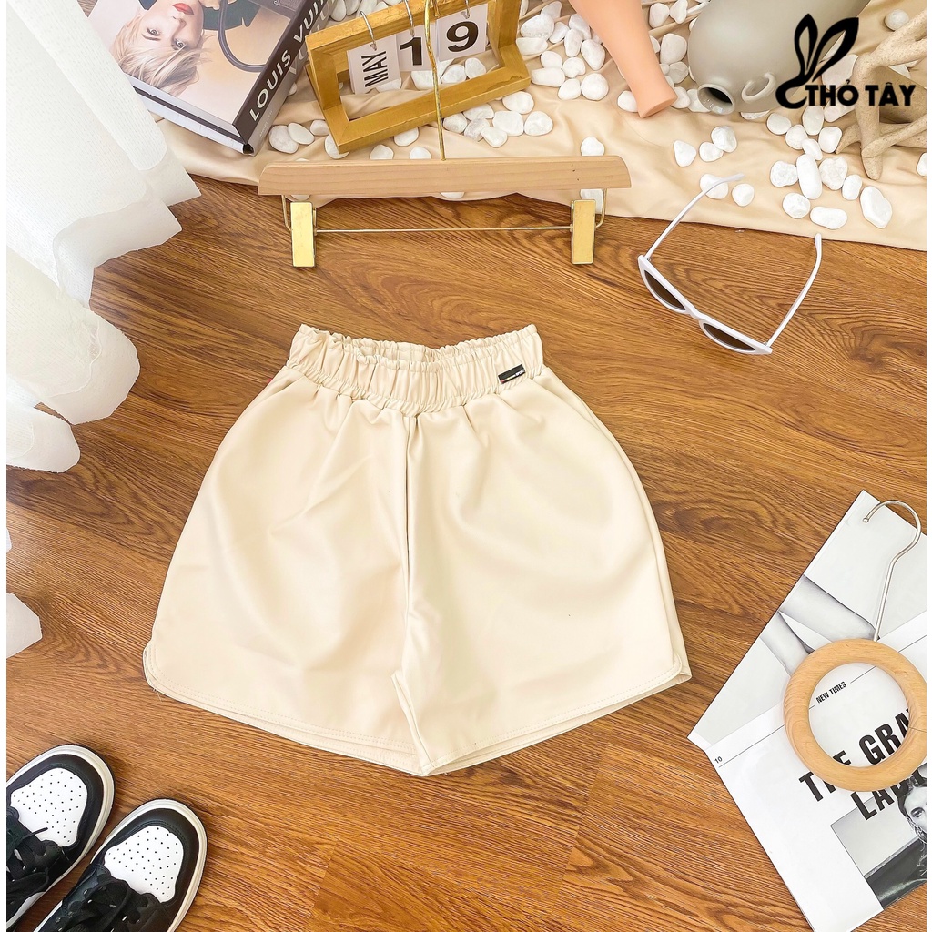 Quần short da lưng thun THỎ TÂY Q179C246
