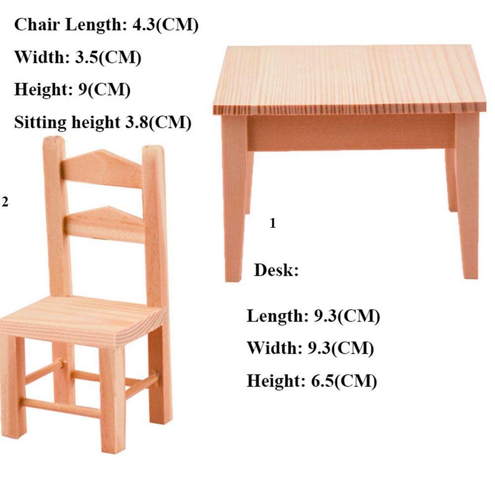 Mô Hình Bàn Gỗ Chất Lượng Cao Tỷ Lệ 1 / 12 Dùng Trang Trí Nhà Búp Bê