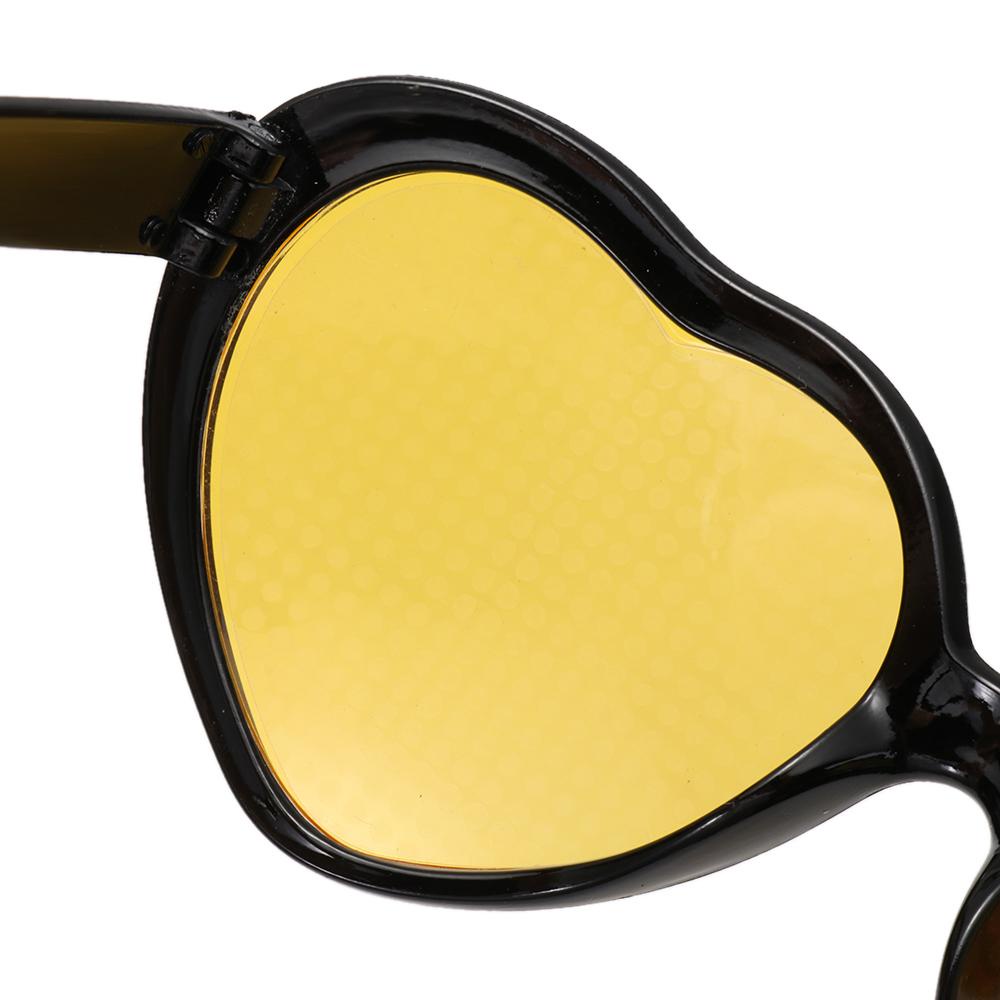 MOILYVN Mắt Kính Hình Trái Tim Có Đèn Phát Sáng Ban Đêm Cho Nữ