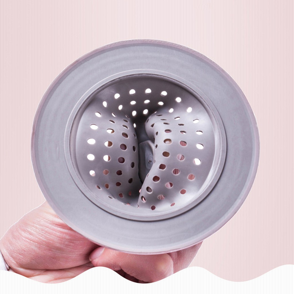 Phễu lọc rác silicone dùng chặn rác vụn thực phẩm ở bồn rửa chén và chặn tóc ở miệng cống thoát nước nhà tắm - CMPK93