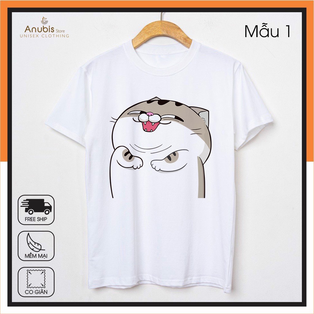 Áo thun in hình Mèo Ami Bụng Bự Cute | Anubis store