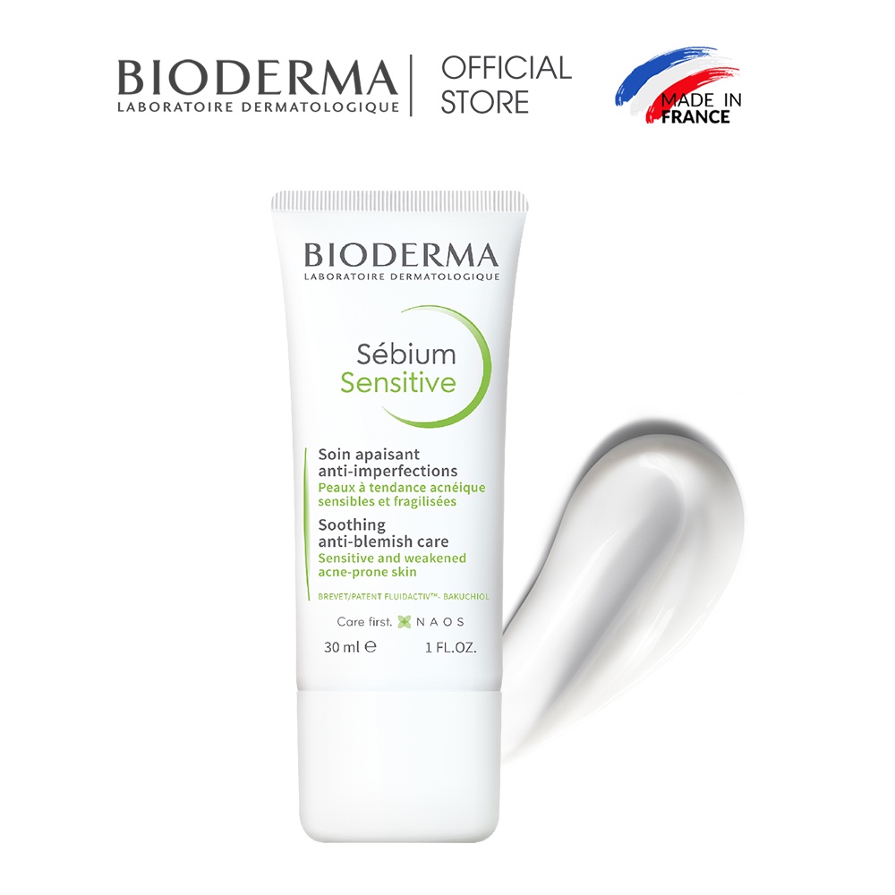 Bộ đôi gel rửa mặt tao bọt cho da mụn Bioderma Sebium 200ml và kem dưỡng giảm mụn Bioderma Sebium 30ml