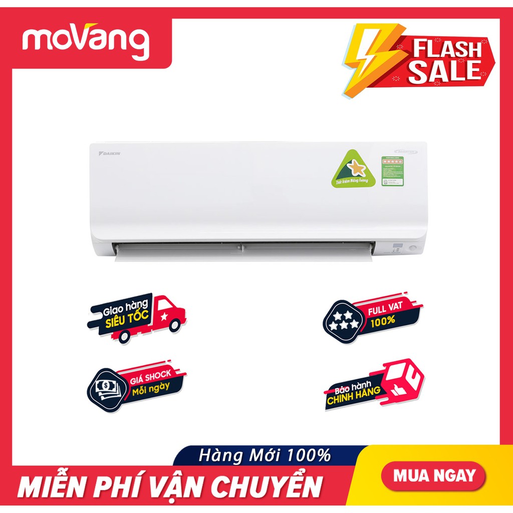 MIỄN PHÍ CÔNG LẮP ĐẶT - Máy lạnh Daikin Inverter 1 HP FTKA25UAVMV (2020) - Công suất lạnh 9.000BTU, Máy lạnh Inverter