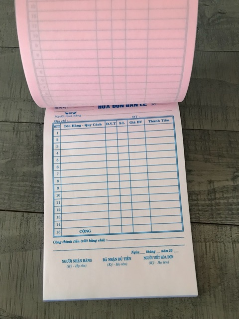 Hoá đơn bán lẻ 2 liên size 13*19 | BigBuy360 - bigbuy360.vn