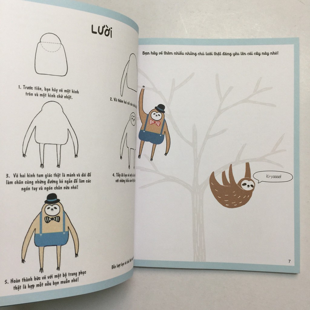 Sách - Vẽ Theo Phong Cách Kawaii Với 5 Bước Đơn Giản- Thế Giới Động Vật