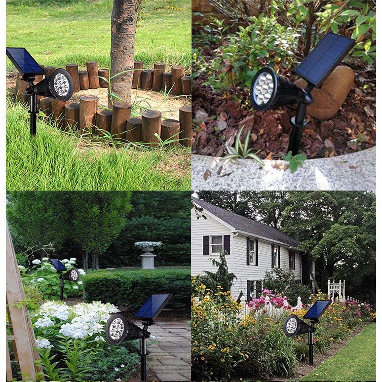 Đèn LED Sân Vườn 7 Bóng Sử Dụng Năng Lượng Mặt Trời Chống Thấm Nước