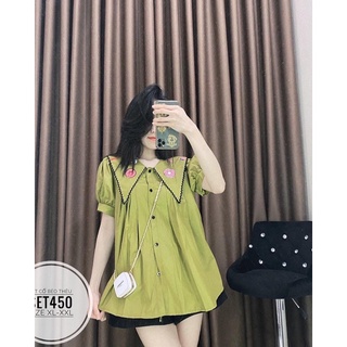 [ CHUBBY BIGSIZE ] Set Áo BBD cổ bèo từ 55-90kg