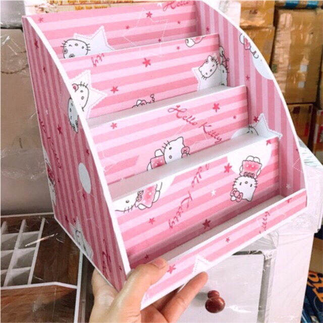 Kệ đựng nước hoa mini màu hello kitty siêu đẹp