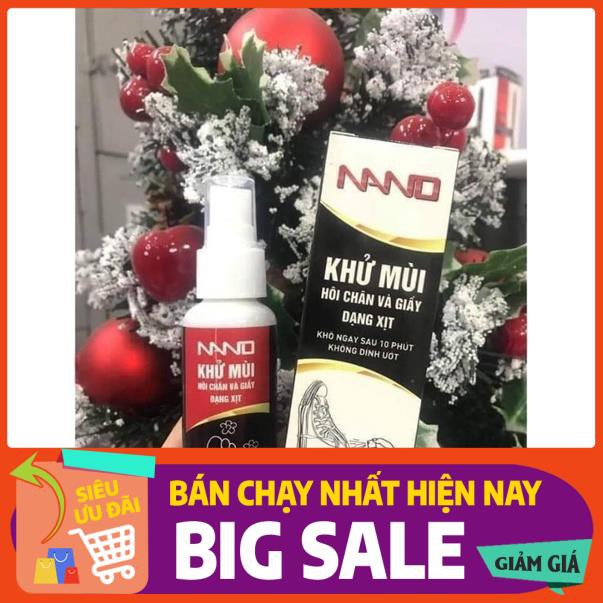 Xịt khử mùi hôi chân nano, xịt mũ bảo hiểm- Khử mùi hôi giày, hôi chân triệt để.