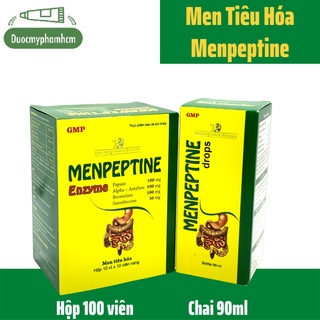 Men Hỗ Trợ Tiêu Hóa Menpeptine Enzyme và Drops Mediphar- Dạng Viên và Dạng Lỏng