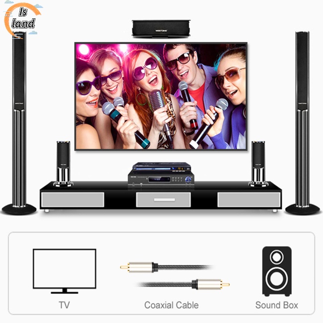 Dây Cáp Âm Thanh Đồng Trục Kỹ Thuật Số Rca Sang Rca Mạ Vàng