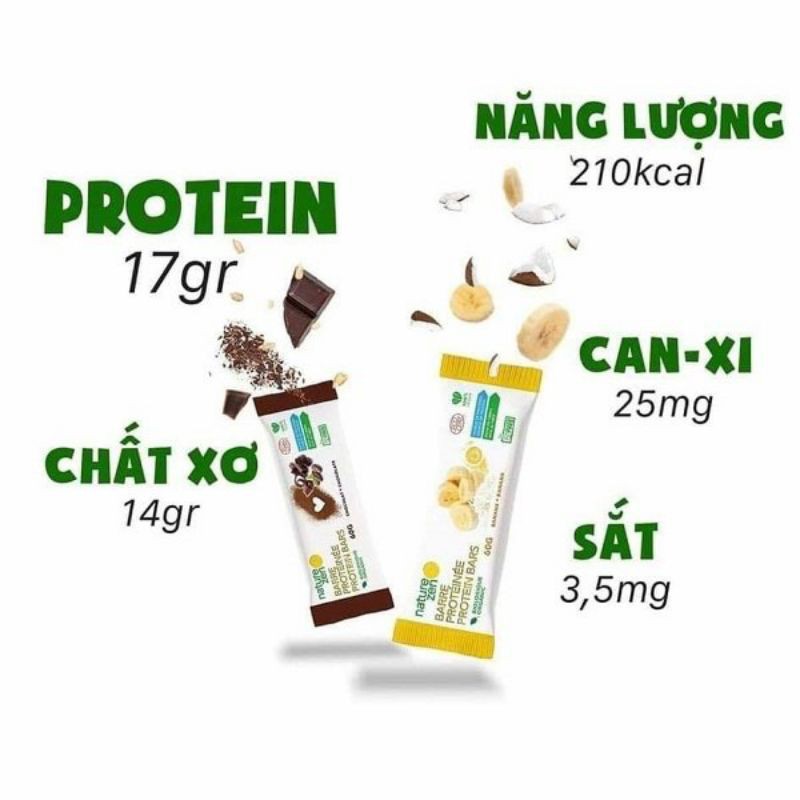 Protein bar - Nature Zen từ CANADA, đạm thuần thực vật Organic