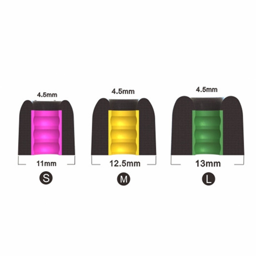 3Pairs/Set TP-45 4.5-6.5mm Sponge spiral ear cap Memory Isolating foam eartips Noise For In Ear Earphone Earphone Accessories for SE846 SE535 SE215