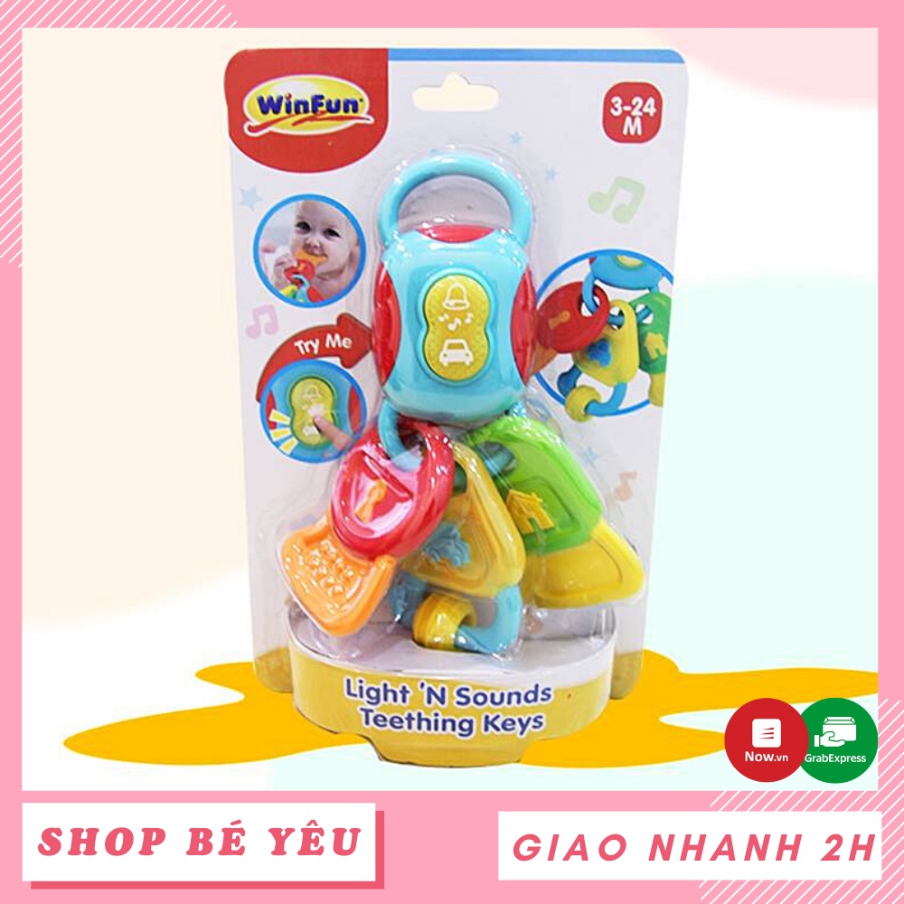 Đồ chơi trẻ em  𝑭𝒓𝒆𝒆𝒔𝒉𝒊𝒑  Xúc xắc gặm nướu hình chìa khóa có phát nhạc Winfun 0185