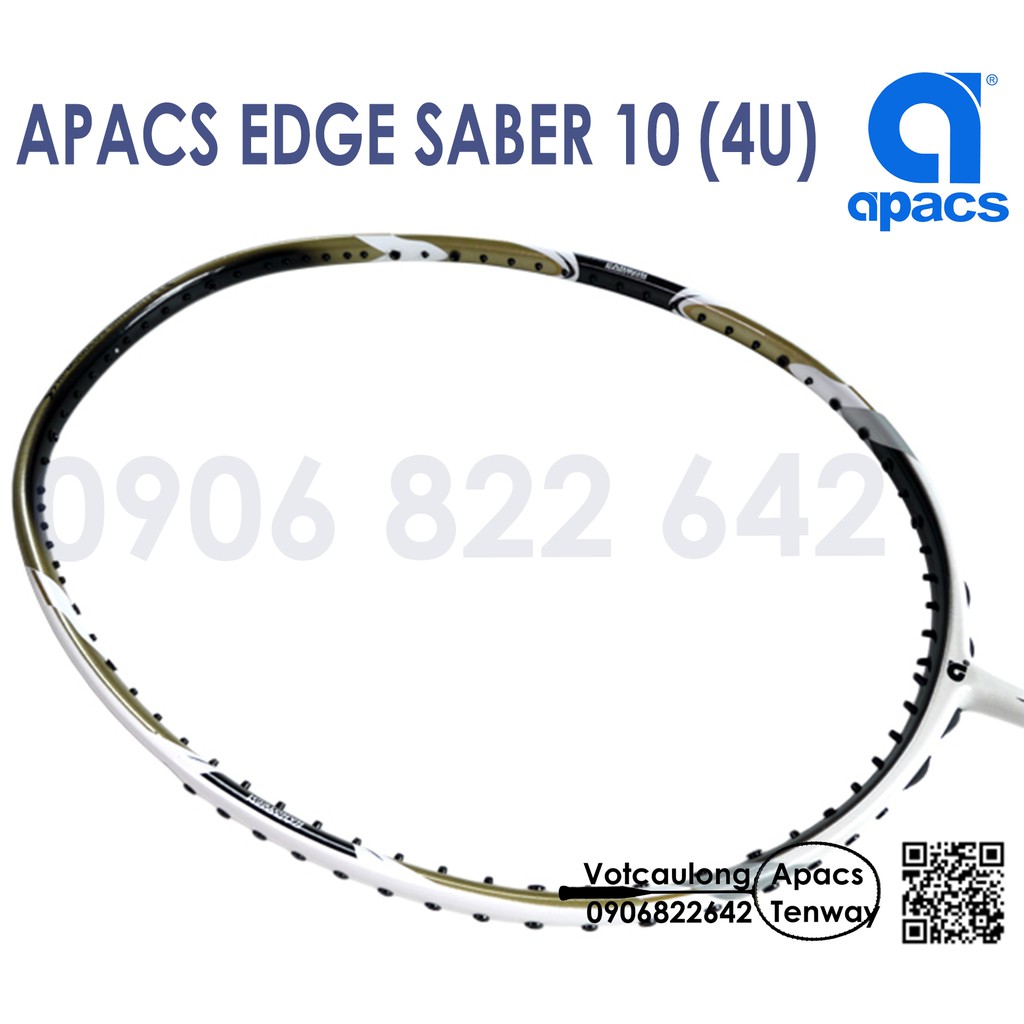 Chính hãng BH-[Vợt cầu lông Apacs Edge Saber 10 - 4U] | Bạch mã hoàng tử, cân bằng công thủ