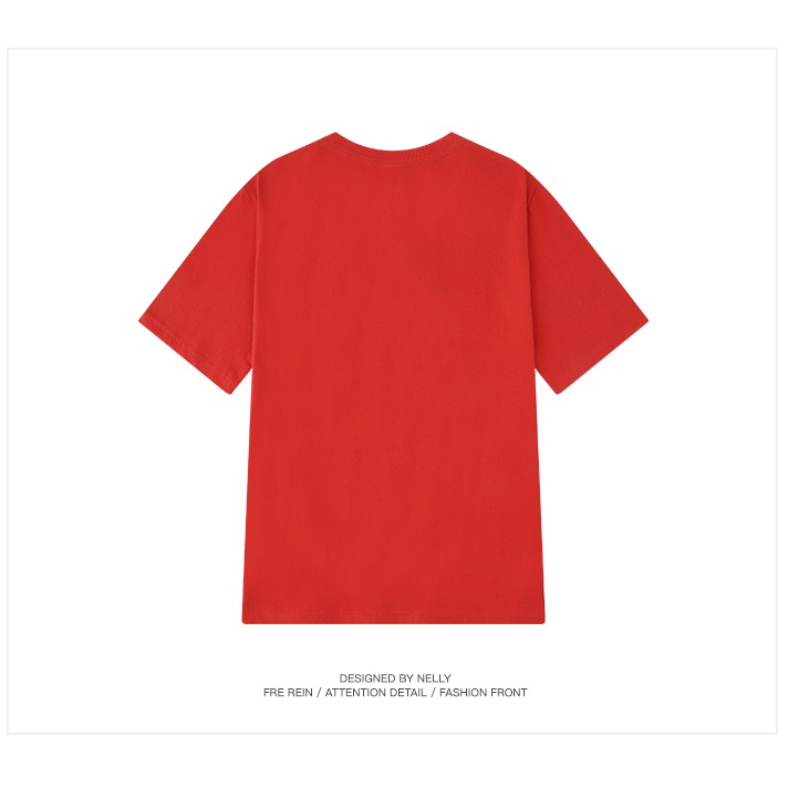 Áo phông Nelly Heybig ngắn tay trơn màu đỏ