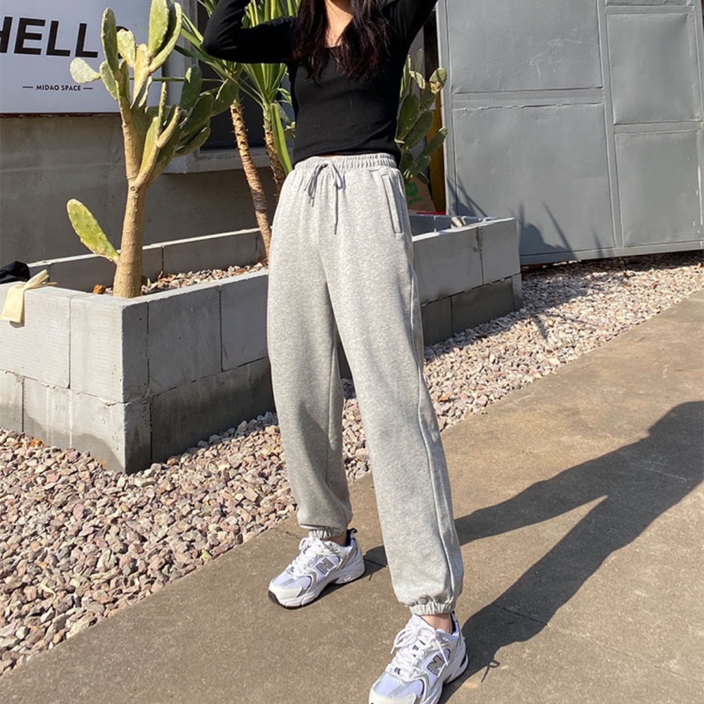 Quần jogger nữ dây rút cá tính bigsize ống rộng T18 STORE QJ10