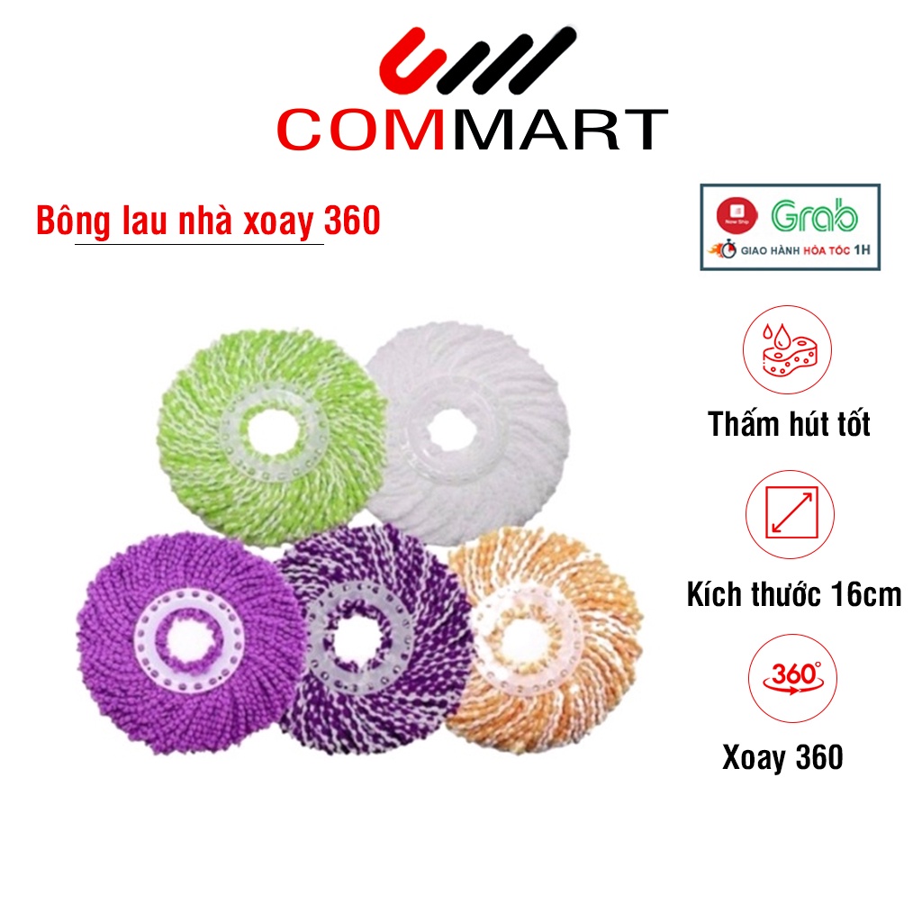 Bông Lau Nhà, Lau Sàn 360 Độ Siêu Thấm Hút