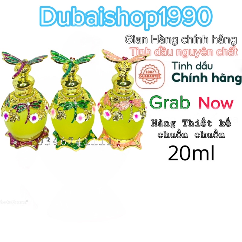 Tinh dầu Dubai thiết kế chuồn xanh lá cao cấp