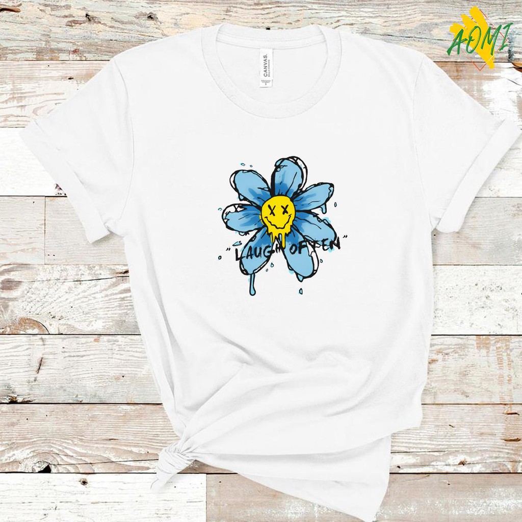 ÁO THUN UNISEX AOMI HOA HẢI ĐƯỜNG JACK J97 ĐOM ĐÓM TAY NGẮN TAY LỠ NAM NỮ CHẤT LƯỢNG CAO