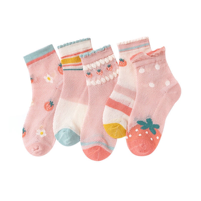 5 Đôi Vớ Lưới Thoáng Khí Thấm Hút Mồ Hôi Cho Bé